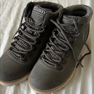 Skechers Dark Gray Lace-Up Boots